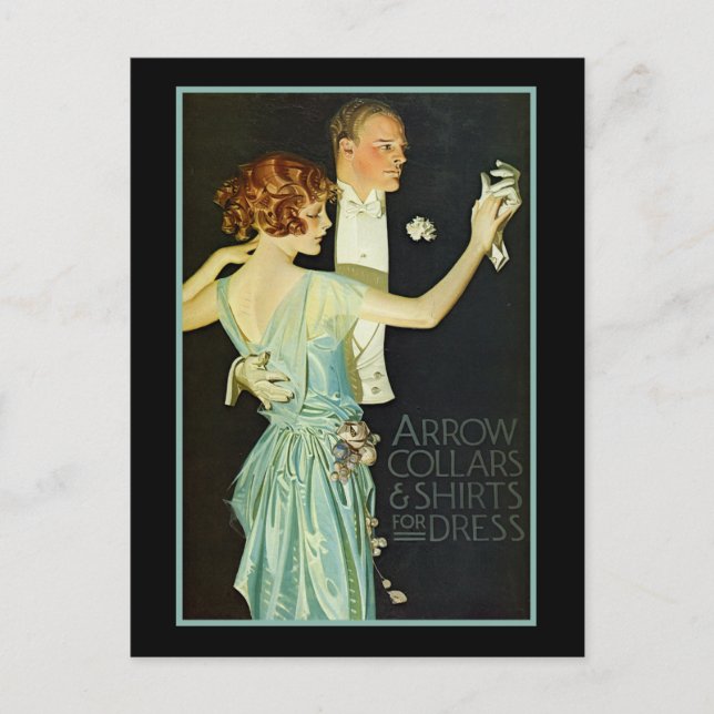 Dancing Couple Arrow Shirt Ad Postkarte (Vorderseite)