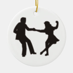 Dancing Couple Keramik Ornament