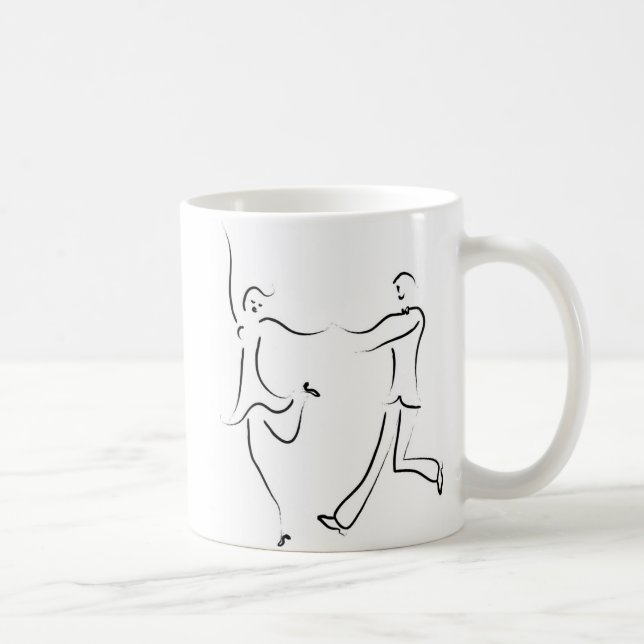 Dancing Couple Sketch Kaffeetasse (Rechts)