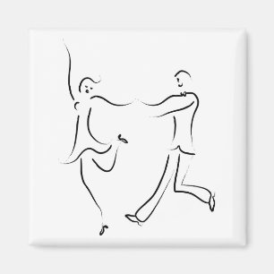 Dancing Couple Sketch Magnet