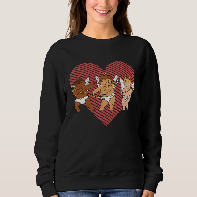 Dancing Cupids Dance Challenge Valentine's Day Cou Sweatshirt (Vorderseite)