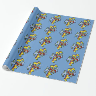 Dancing Dalas Wrapping Paper Geschenkpapier