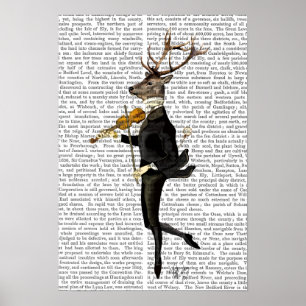Dancing Deer mit Violine Poster