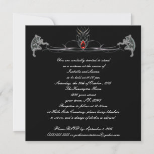 Dancing Demons Jewelen Goth Wedding Einladungen