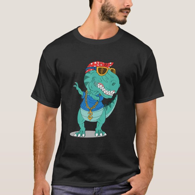 Dancing Dinosaur Swag Dinosaur Dancing Dinosaur T-Shirt (Vorderseite)