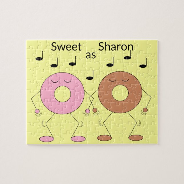 Dancing Donuts Gelb Puzzle (Horizontal)