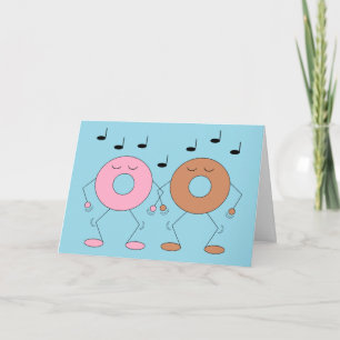Dancing Donuts Light Blue: Leere Karte