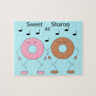 Dancing Donuts Light Blue Puzzle