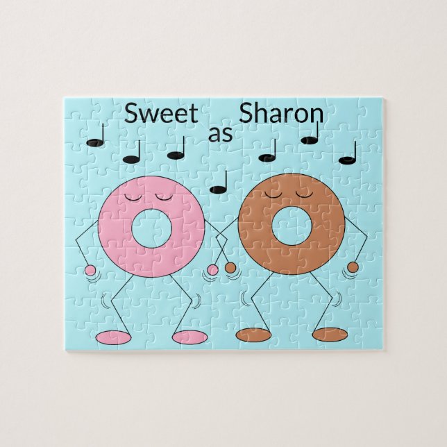 Dancing Donuts Light Blue Puzzle (Horizontal)