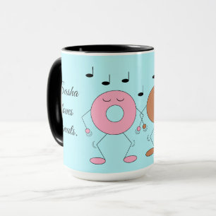 Dancing Donuts Light Blue Tasse