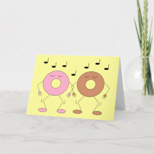 Dancing Donuts Light Yellow: Leere Karte