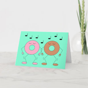 Dancing Donuts Mind Green: Leere Karte