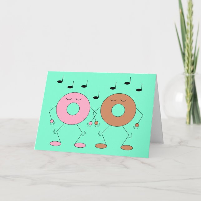 Dancing Donuts Mind Green: Leere Karte (Vorderseite)