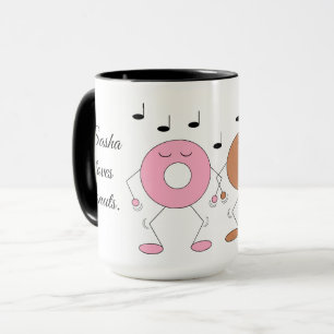 Dancing Donuts White Tasse