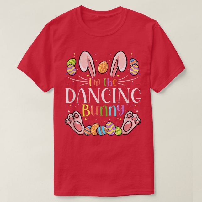 Dancing Easter Matching Family Party Bunny Face Co T-Shirt (Design vorne)