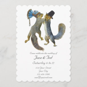 Dancing Eichhörnchen Hochzeit Einladung
