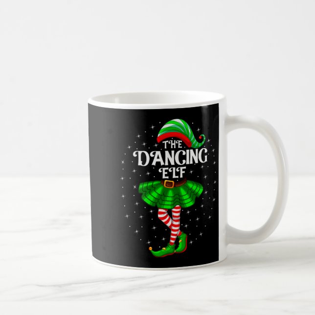 Dancing Elf Christmas Family Matching Women Girls  Kaffeetasse (Rechts)