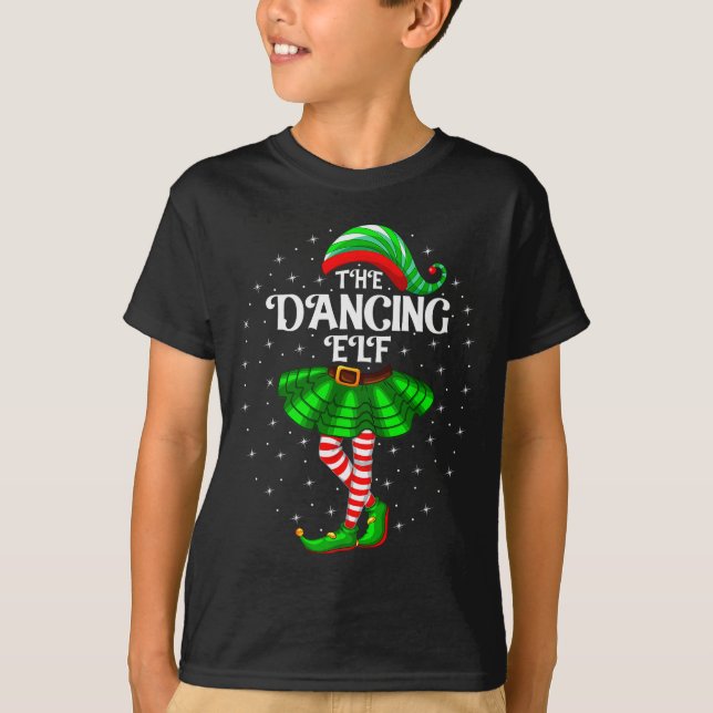Dancing Elf Christmas Family Matching Women Girls  T-Shirt (Vorderseite)