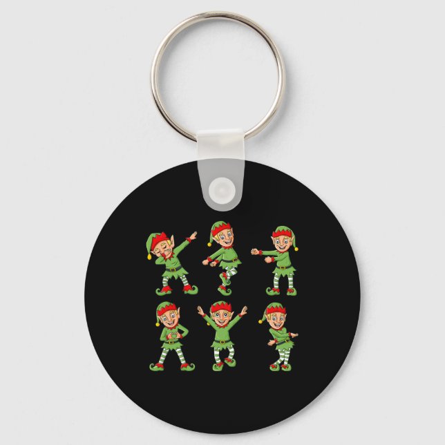 Dancing Elf Dance Challenge Boys Mädchen Kinder We Schlüsselanhänger (Vorderseite)