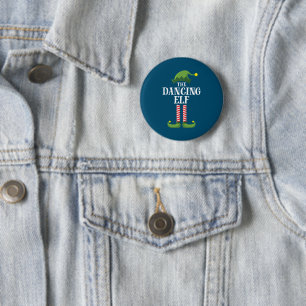 Dancing Elf Matching Family Group Weihnachts-Party Button