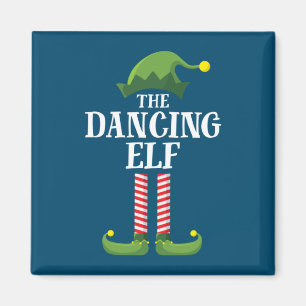 Dancing Elf Matching Family Group Weihnachts-Party Magnet
