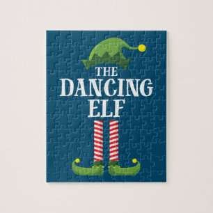Dancing Elf Matching Family Group Weihnachts-Party Puzzle