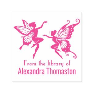 Dancing Fairies Butterfly Wings Library Name Permastempel