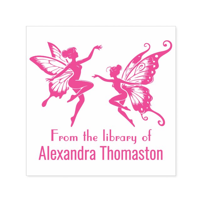 Dancing Fairies Butterfly Wings Library Name Permastempel (Design)