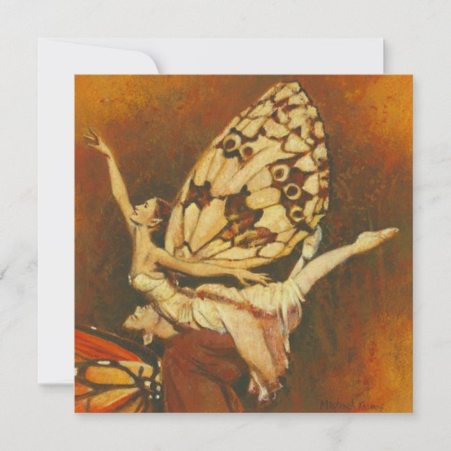 Dancing Fairies Square Felt Einladung (Vorderseite)