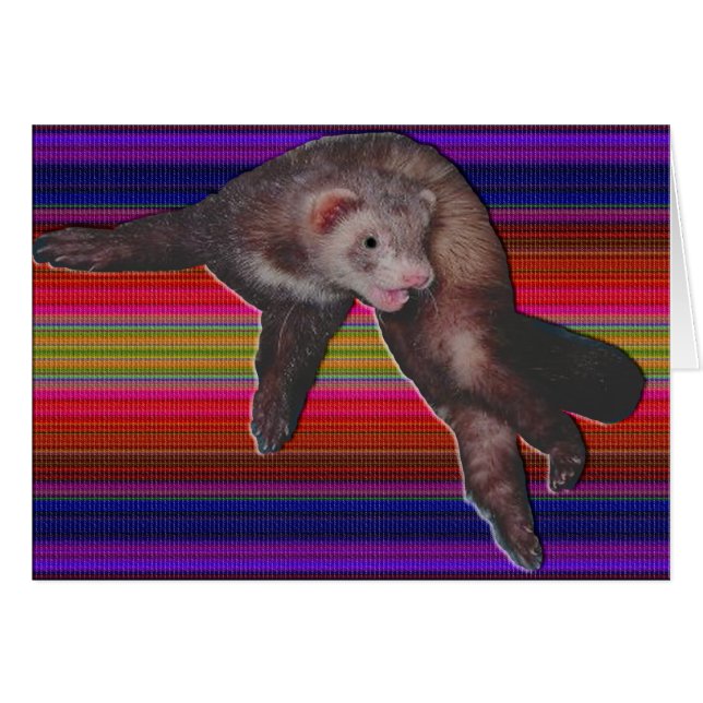 Dancing Ferret Card (Vorderseite (Horizontal))