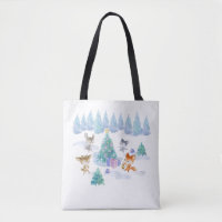 Dancing Forest Animes Weihnachten Wasserfarbe