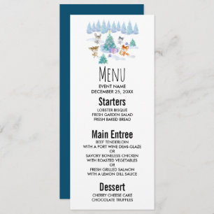 Dancing Forest Animes Weihnachten Wasserfarbe Einladung