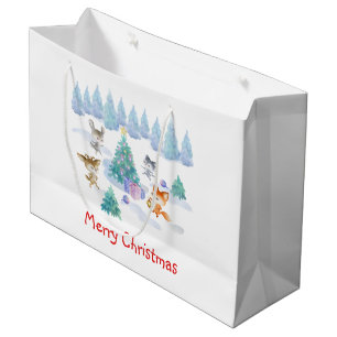 Dancing Forest Animes Weihnachten Wasserfarbe Große Geschenktüte