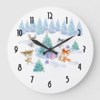 Dancing Forest Animes Weihnachten Wasserfarbe