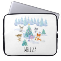 Dancing Forest Animes Weihnachten Wasserfarbe