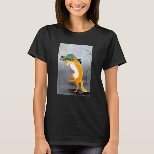 Dancing Fox by Ohara Koson T-Shirt (Vorderseite)