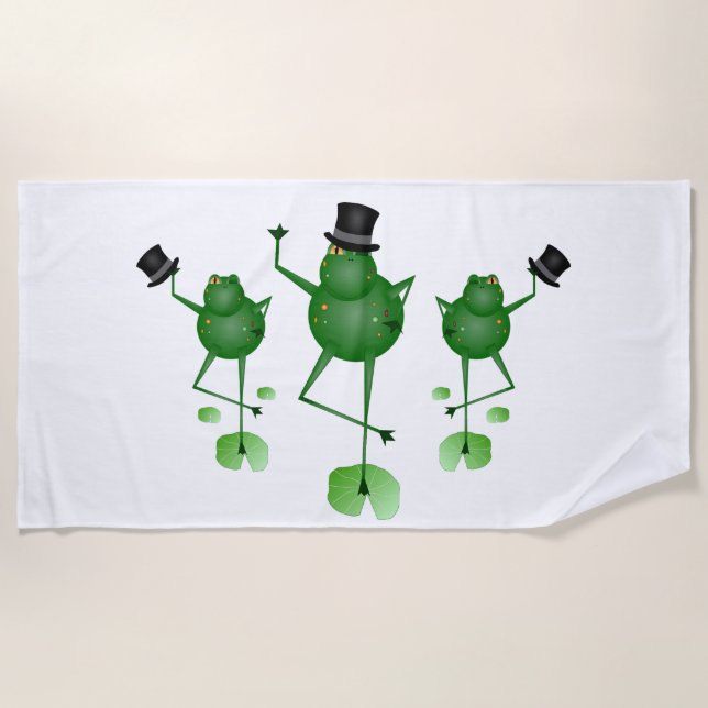 Dancing Frogs Beach Handtuch (Vorderseite)