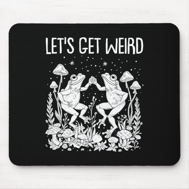 Dancing Frogs Mushrooms Lass uns seltsame Funny Co Mousepad (Vorne)