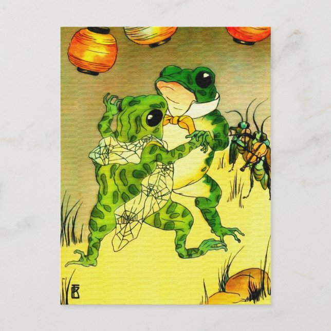 Dancing Frogs Postkarte (Vorderseite)