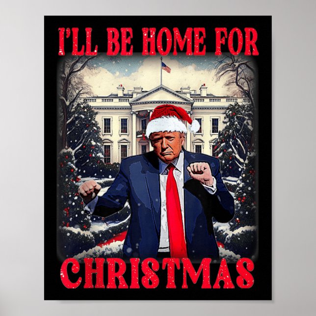 Dancing Funny Humour Trump Ich werde für Chri Zuha Poster (Vorne)