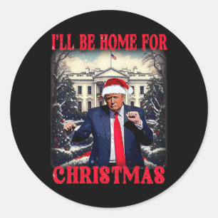 Dancing Funny Humour Trump Ich werde für Chri Zuha Runder Aufkleber
