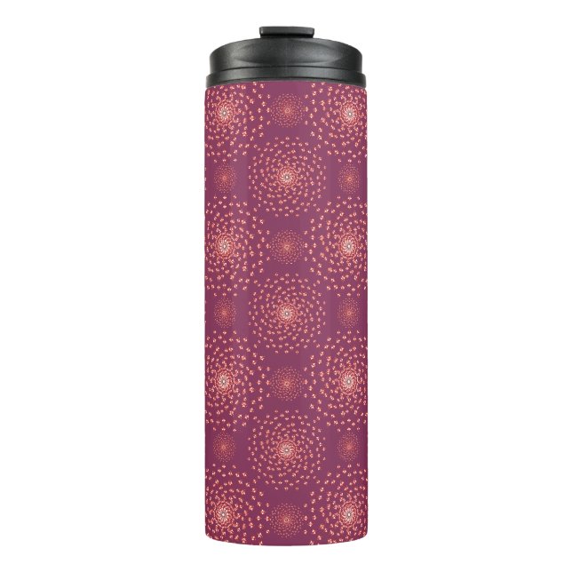 Dancing Galaxy Cosmic Drinkware Pattern Thermosbecher (Vorderseite)