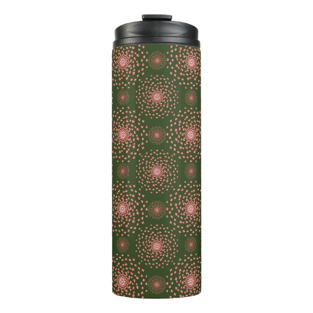 Dancing Galaxy Cosmic Drinkware Pattern Thermosbecher (Vorderseite)