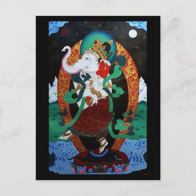 Dancing Ganesh Postcard Postkarte (Vorderseite)