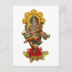 DANCING GANESHA   Erstellen Sie Ihren eigenen Hint Postkarte