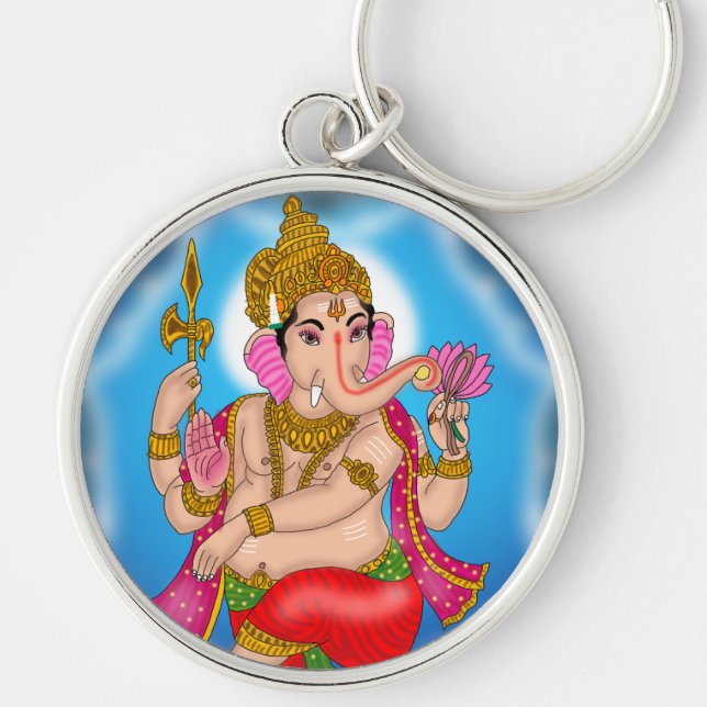 Dancing Ganesha Keychain Schlüsselanhänger (Vorne)