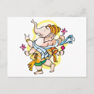 Dancing Ganesha Postkarte