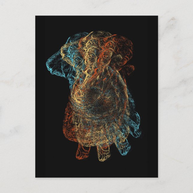 Dancing Ganesha Viel Glück Postcard Postkarte (Vorderseite)