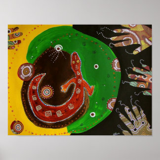 Dancing Gecko Poster