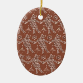 Dancing Gingerbread Katzen Weihnachtsbaum Ornament